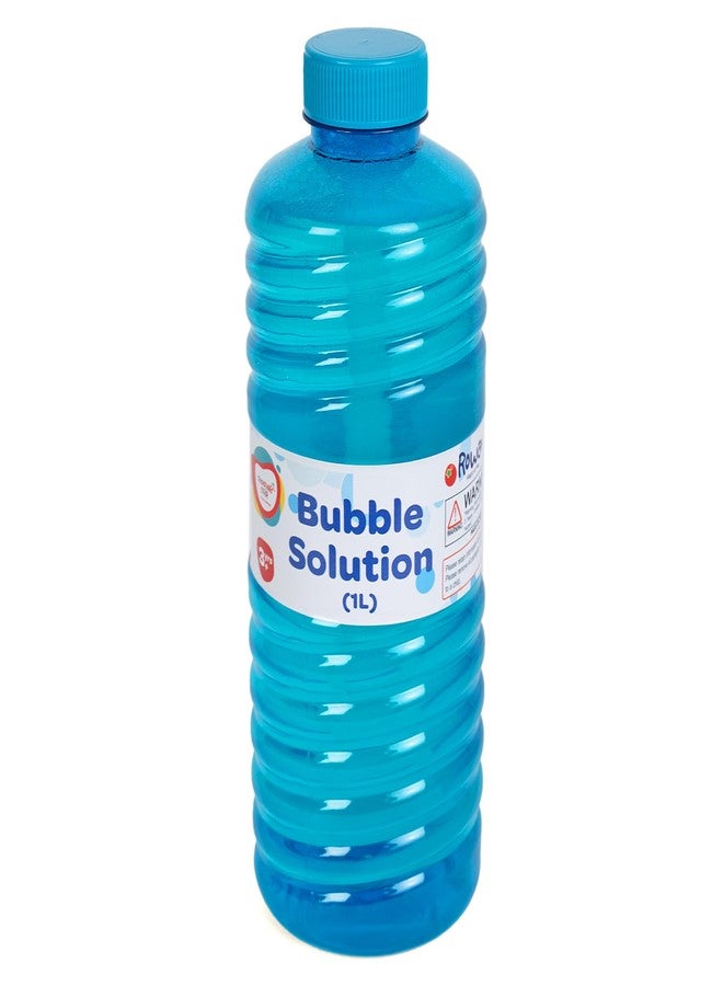 روان زجاجة روان الفقاعية سعة 1 لتر باللون الأزرق مع غطاء سهل الإمساك، مناسبة للأطفال من عمر 3 سنوات فما فوق - Image 2