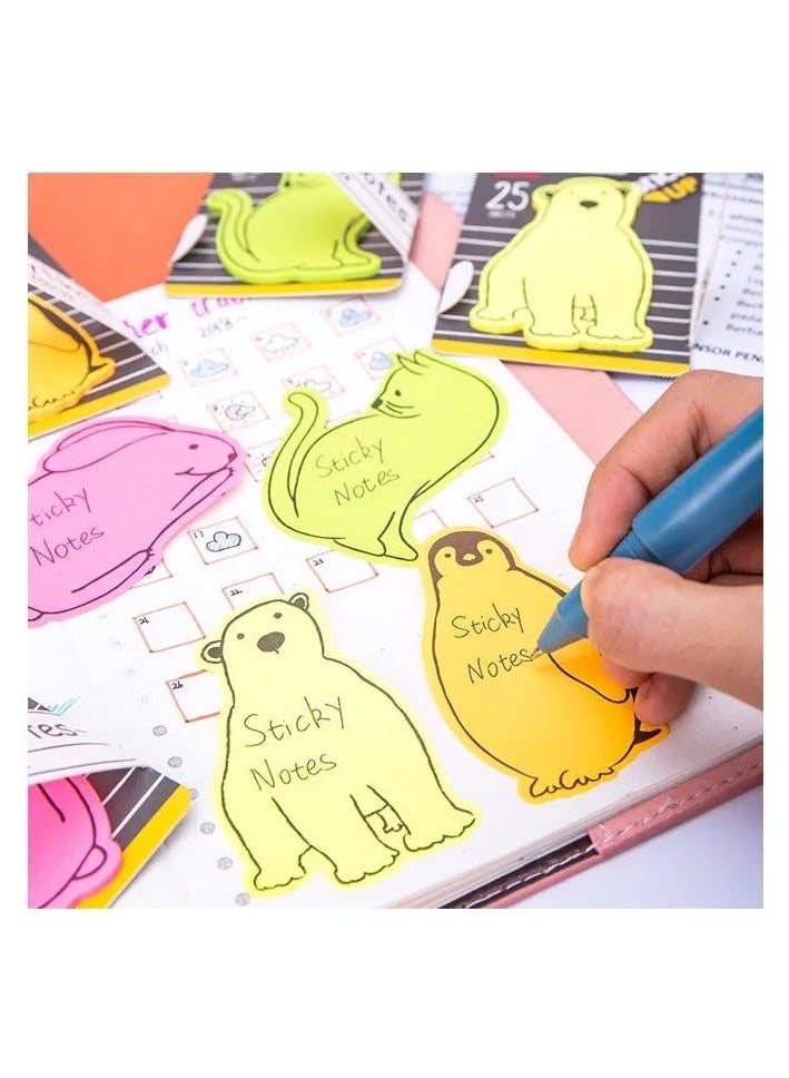Deli 25-Sheet Animal Shaped Sticky Notes - Image 2