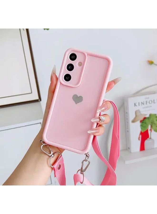 Pink Bamboo Flat Rope Phone Case For Samsung Galaxy A35 5G Holiday Gift - Image 3