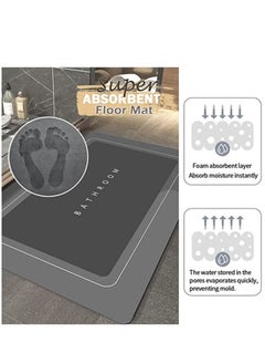 Hi homey Super absorbent soft non-slip quick drying floor Bath Tub Mat  - Image 3