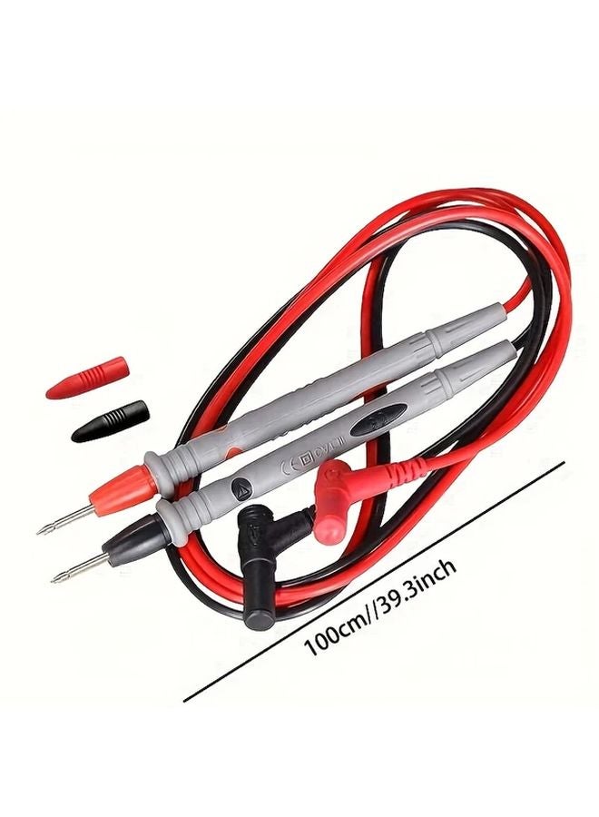 أقلام مسبار نحاسية مطلية بالذهب 1000 فولت 20 أمبير للقياس المتعدد بأسلاك حمراء وسوداء ذات رؤوس دقيقة - Image 1