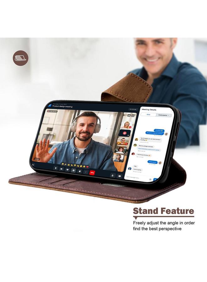 S-TOP Case For Motorola Moto G Stylus 5G 2025 Color Stitching Skin Feel Leather RFID Blocking Phone Case - Image 4