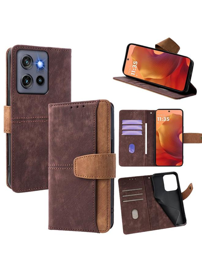 S-TOP Case For Motorola Moto G Stylus 5G 2025 Color Stitching Skin Feel Leather RFID Blocking Phone Case - Image 1