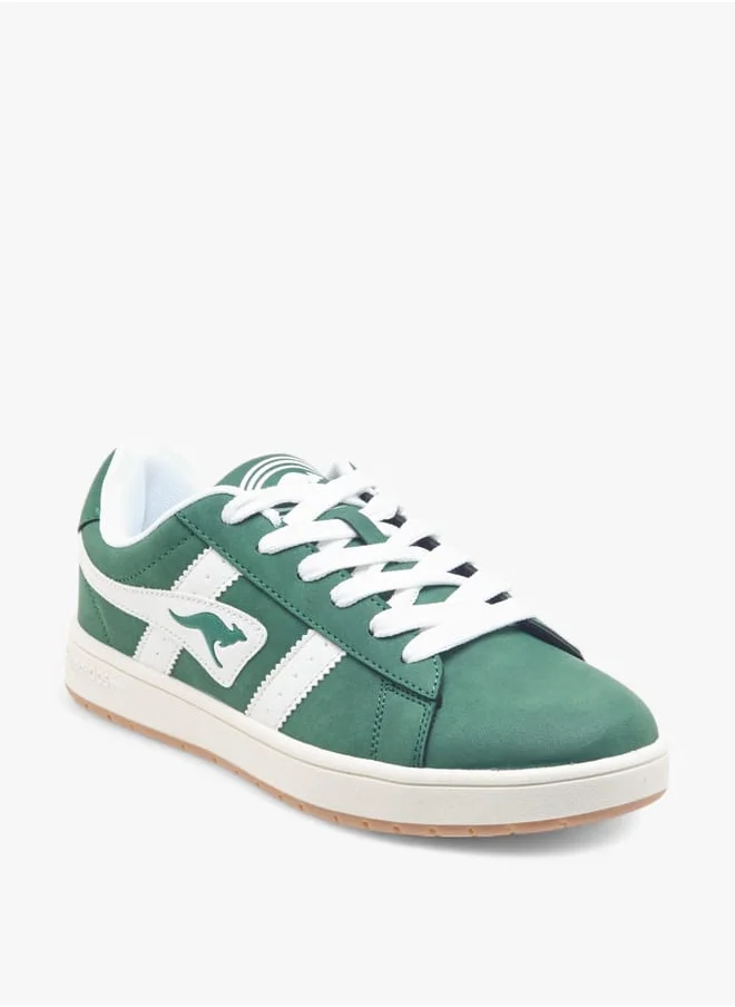 كانغاروس Men's Logo Detail Sports Shoes with Lace-Up Closure