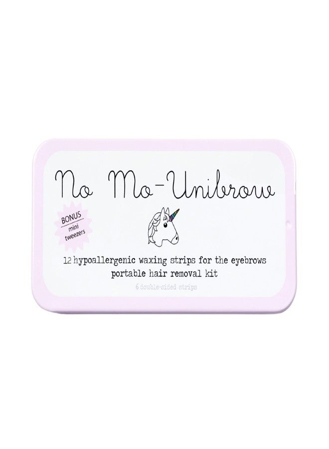 No mo-stache No Mo-Unibrow Shark Tank Wax Strips for Hair Removal - Hypoallergenic All Skin Types - Facial Hair Removal For Women - 12 Travel Friendly Wax Strips For Brows, Lip, Chin, Face + Post Wax Aloe Cream " - Image 1