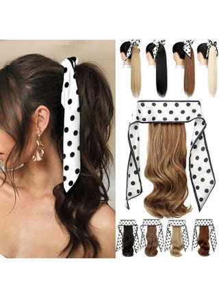 Ponytail Extension Hair Extensions Ponytail 18" Curly Wavy Ponytail Extension Straight Clip in Ponytail Extension Synthetic Hair Pieces for Women Girls Ash Blonde Mix Ginger Brown - pzsku/ZB127B28330ECB9B56D3DZ/45/1743395709/c8c5ba3f-7ac3-47f3-9e62-d2bf1a8c4e40