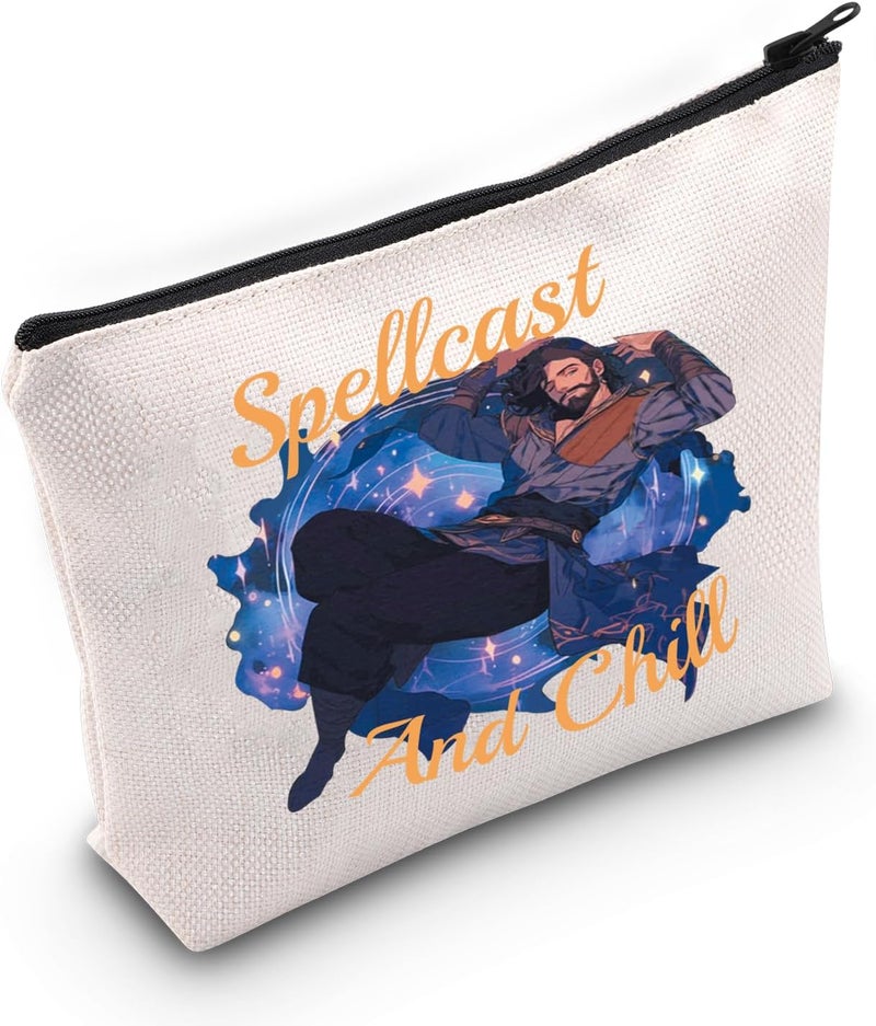 JXGZSO Spellcast And Chill Gale Inspired Cosmetic Bag Video Gamer Gift BG3 Wizard Makeup Bag