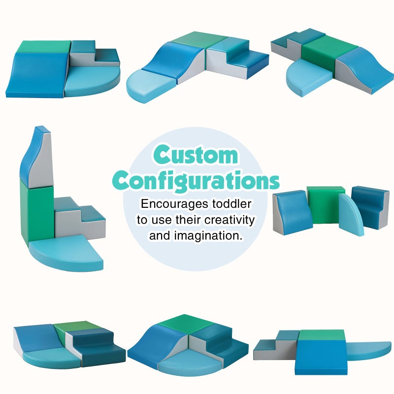 TODIBY 4-Pieces Climbing Toys for Toddlers: PU Leather - Soft Play Climbing for Toddlers - Foam Climbing Blocks for Crawling and Sliding Indoor Playground for Kids - Image 3