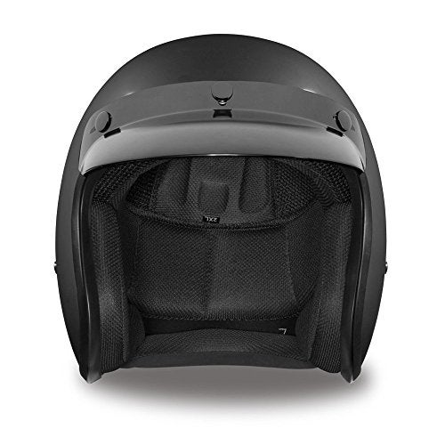 Daytona Helmets Retro 3/4 Open Face Motorcycle Helmet - Vintage Style, DOT Approved Helmet for Men & Women, Lightweight, Adjustable Fit, Removable Visor - Bike, Moped, Chopper, Scooter Helmet - Image 2