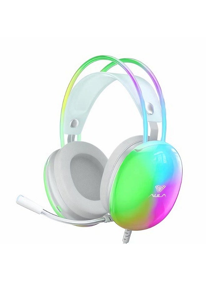 AULA S505RGB PC Gaming Headset with Microphone, Wired RGB LED Noise Cancel Gamer Headphones for PS4/PS5/MAC/LAPTOP, 3.5mm Over Ear Headphone 7.1 Surround Sound for Kids Adult Teens - Image 1