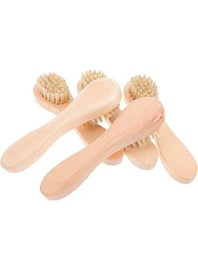 Soft Boar Bristle Face Cleansing Brush Set Manual Deep Cleansing Facial Massage Tool - Image 1