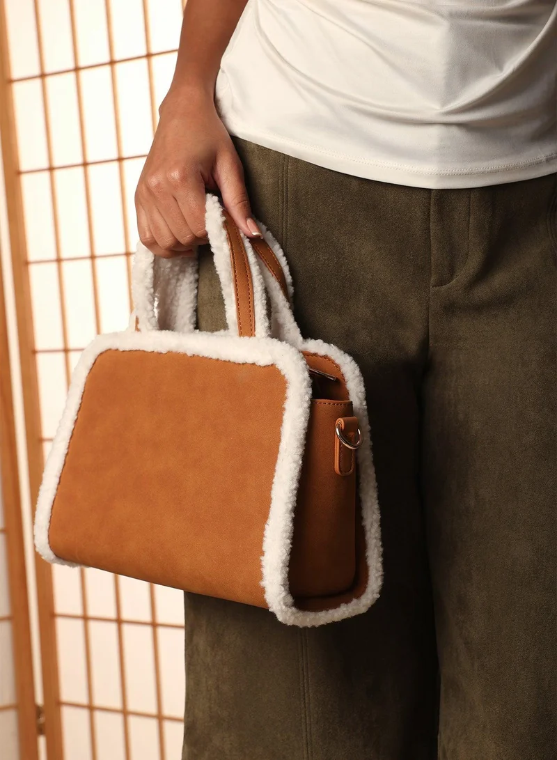 Where's That From Kismet Borg Trim Tote Bag with Cross Body Strap