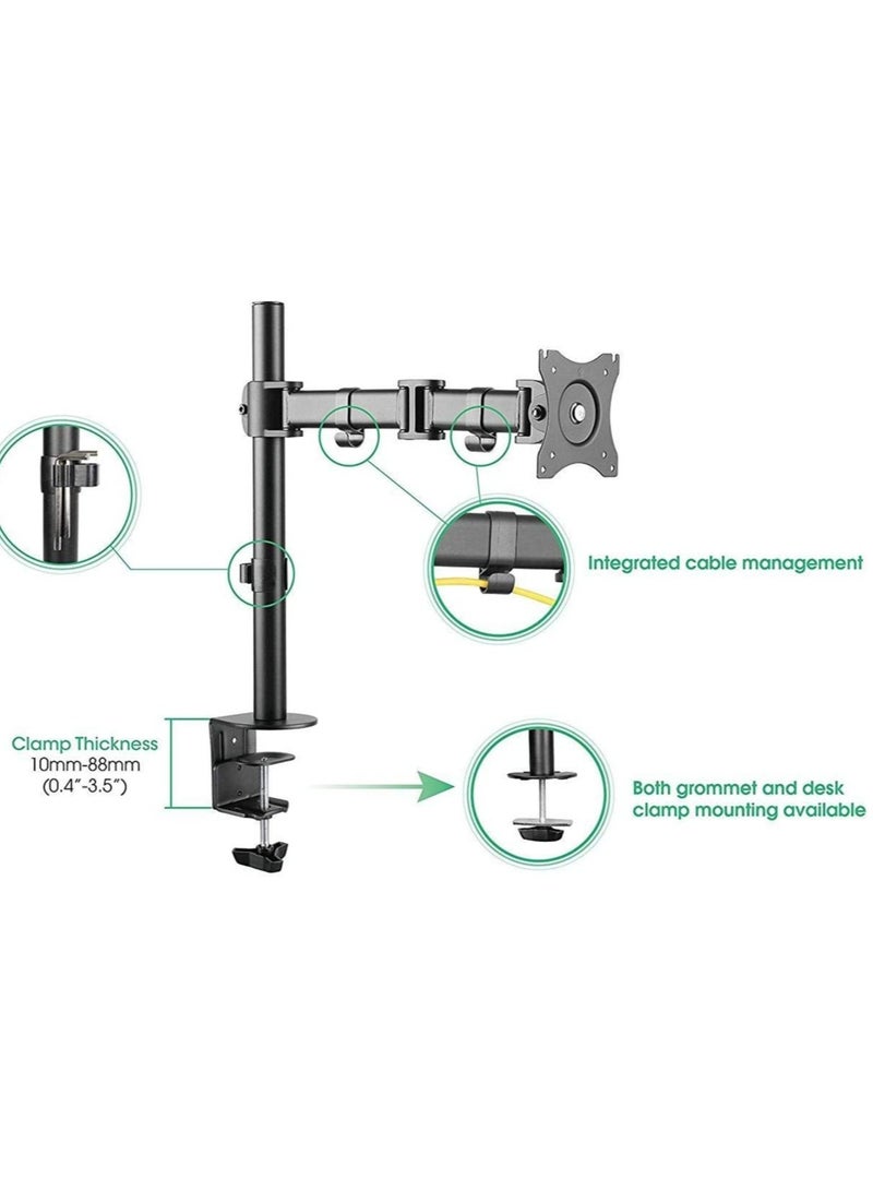 Star Single Monitor Arm Clamp and Bolt Through Mount Holds up to 32" and 17 6 lbs per Monitor - Image 3