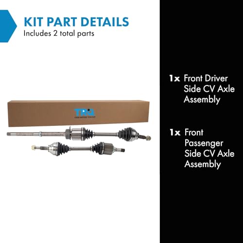 TRQ Front CV Axle Shaft Assembly Set Driver & Passenger Side Compatible with 2011-2014 Ford Explorer - Image 2