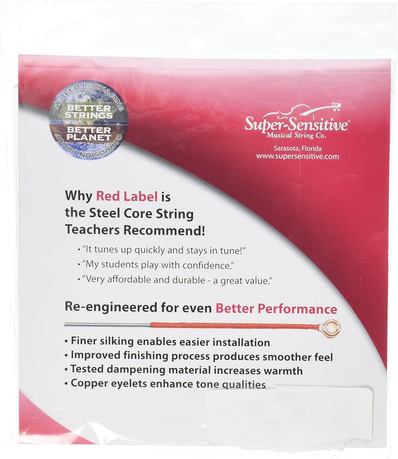 Super Sensitive Red Label 6105 Cello String Set, 3/4, Full Set - Image 2