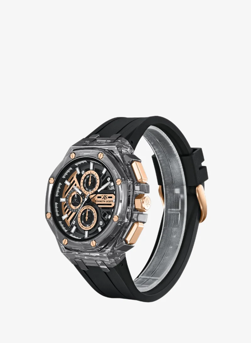 كينيث سكوت Men's Silicone Chronograph  Watch K26109-ZSBX - 46 mm
