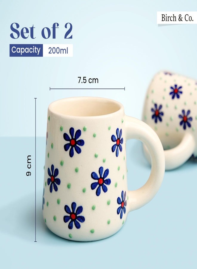 Birch & Co. Cups & Mugs - Coffee Mugs Set of 2 - Tea Cup - Ceramic Coffee Cup, Elegant Gift Pack, Microwave and Dishwasher Safe, Stylish Modern Design for Home & Office,BlueBrew Mug - Image 2