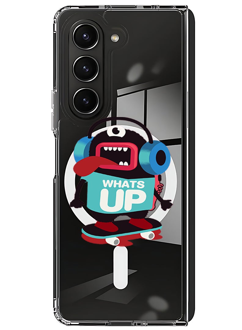 Theodor Magnetic Case for Samsung Galaxy Z Fold 6 Compatible with MagSafe Wireless Charging, Shockproof Phone Bumper Cover whats up - Image 1