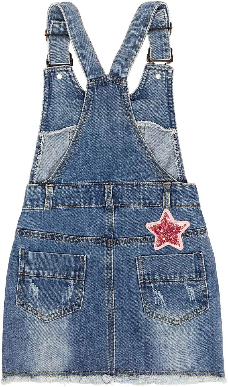 Peacolate 4-11T Little&Big Girls Jumper Dress Casual Strap Denim Overalls - Image 2