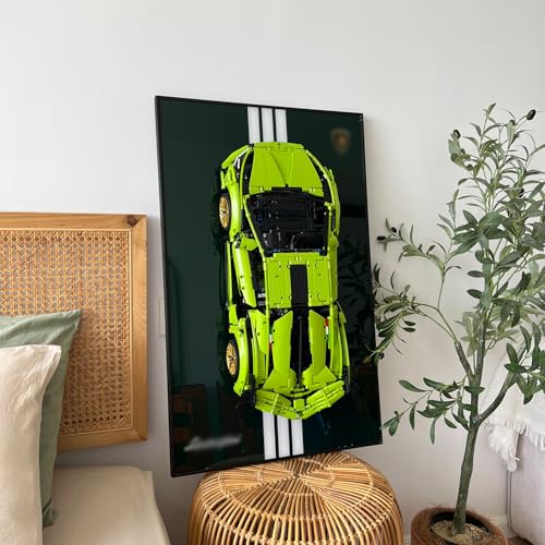 iLuane Display Wallboard for 42115 Building Set Adult Collectibles Wall Mount Home or Office Dcor Pinstriped No Car Included - Image 1