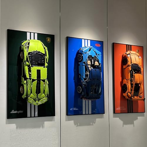 iLuane Display Wallboard for 42115 Building Set Adult Collectibles Wall Mount Home or Office Dcor Pinstriped No Car Included - Image 5