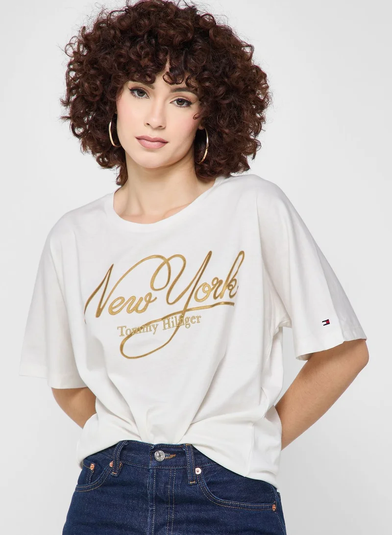 TOMMY HILFIGER Crew Neck Logo T-Shirt