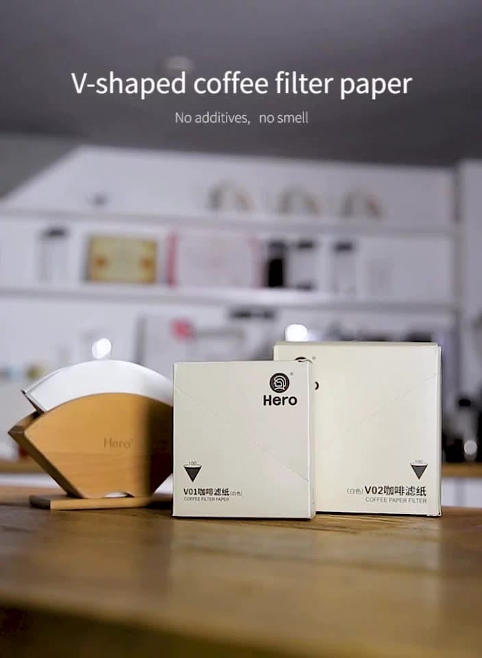 زيروهيرو فلتر ورق القهوة ZeroHero V01 باللون الأبيض وغير المبيض، موديل V60، يحتوي على 100 قطعة. مصمم لصانع القهوة الأمريكي على شكل حرف V، مصنوع من لب الخشب 100٪ من اليابان. مناسب لتحضير 1-2 أكواب. يمكن استخدامه في المنزل / المكتب / السفر / المقاهي. - Image 5
