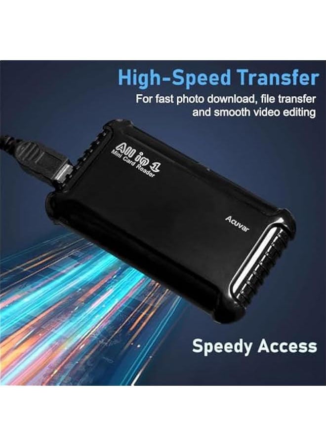 Generic - Super High Speed All-in-1 USB Memory Card Reader/Writer for All Cards SD/SDHC, Micro SD, CF, XD, MS/Pro & Duo Cards Plug N Play, Apple and Windows Compatible, Powered by USB - Image 1