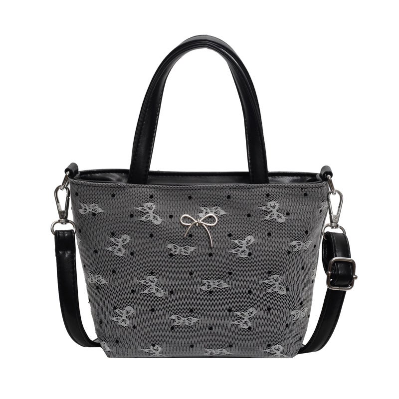 Fashionable Underarm Small Bag Women'S Summer Arrival Fashionable Korean Style Polar Dot Printed Niche Portable Shoulder Canvas Bag - Image 1