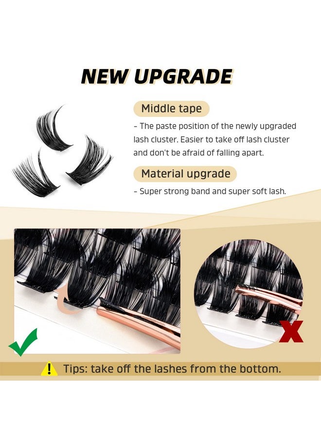 Higu clace - Lash Clusters Diy Eyelash Extension 72 Pcs D Curl Cluster Lashes Individual Lashes Cluster Lashes Wisps Reusable Eyelash Segments Professional Makeup For Selfapplication (Wisp 02 Mix 1016Mm) - Image 1