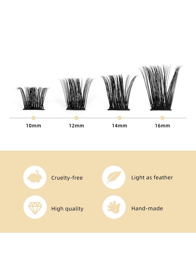 Higu clace - Lash Clusters Diy Eyelash Extension 72 Pcs D Curl Cluster Lashes Individual Lashes Cluster Lashes Wisps Reusable Eyelash Segments Professional Makeup For Selfapplication (Wisp 02 Mix 1016Mm) - Image 1