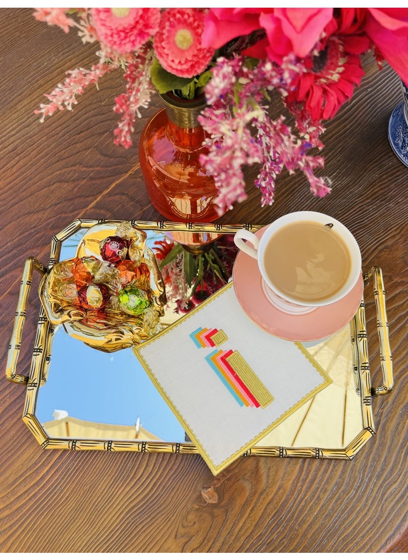 Ge Living Rainbow I Letter Cocktail Napkin (1 Piece)  - Image 1