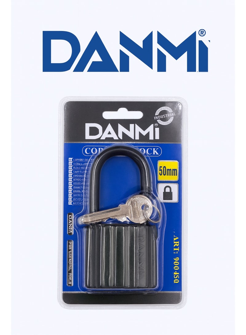DANMI 50mm Copper Core Padlock – Industrial Security Lock with 3 Keys (ART: 900450) - Image 1