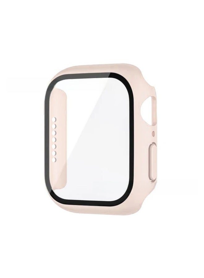 مناسب لحالة آبل ووتش S9 / S8، فيلم زجاج مقوى، غلاف PC غير لامع، غلاف iWatch S8، فيلم واقي متكامل - Image 1