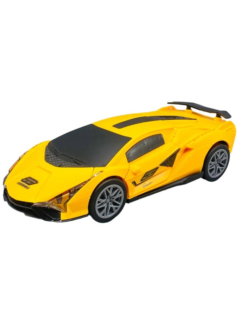 Toy Box Remote Control Car Electric Chargeable Sport Racing Hobby Toy Lamborghini Model Vehicle for Boy Girl Birthday Gift - Yellow - Image 2