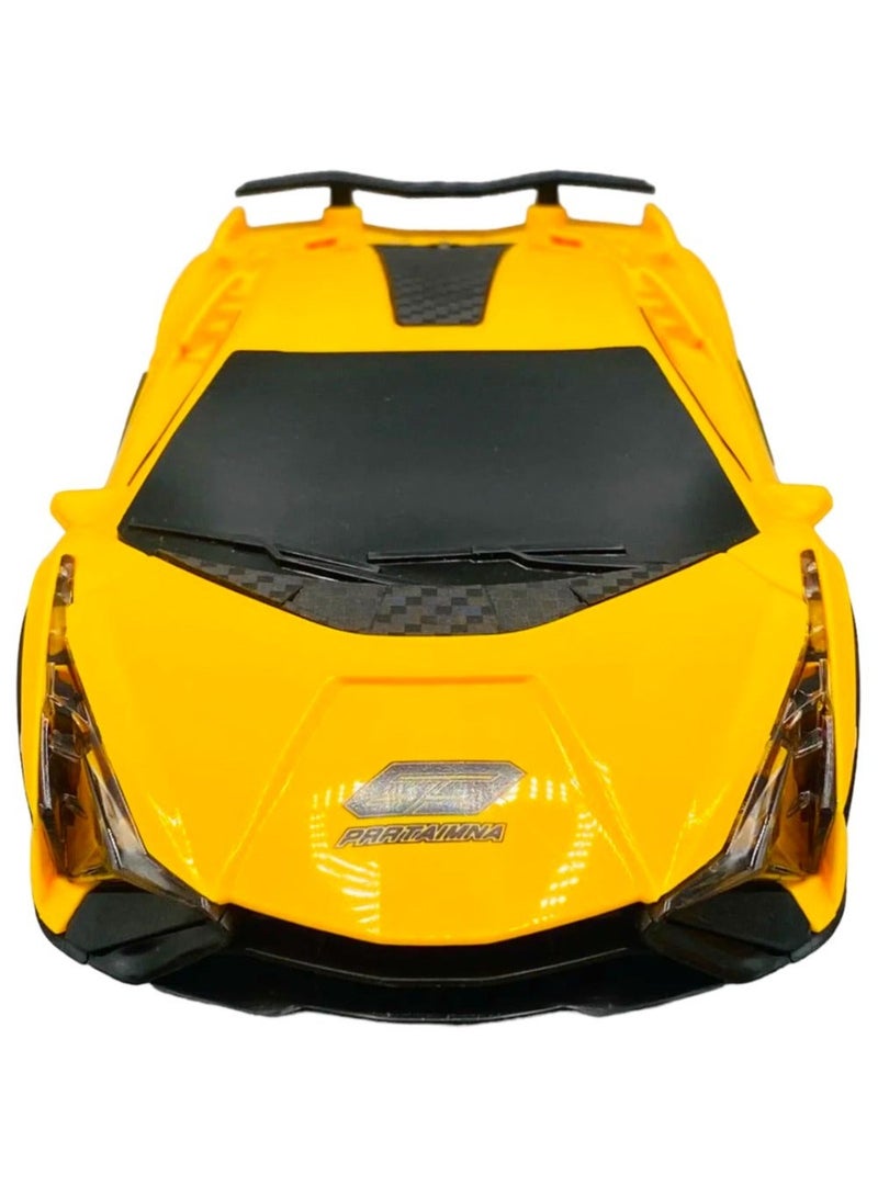 Toy Box Remote Control Car Electric Chargeable Sport Racing Hobby Toy Lamborghini Model Vehicle for Boy Girl Birthday Gift - Yellow - Image 4