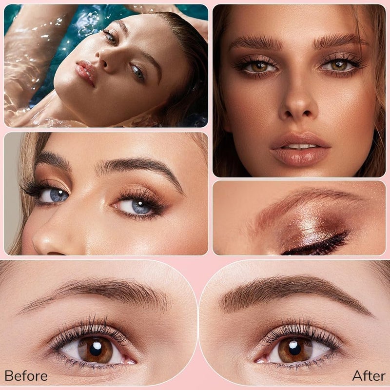 ® Microblading Eyebrow Pencil, 3D Waterproof Eyebrow Pen with 4 Fork Tip for Natural-Looking Hair-Like Defined Brows, Long-lasting Natural Makeup Fine Stroke Eyebrow Pencil (1# Light Brown) - Image 5