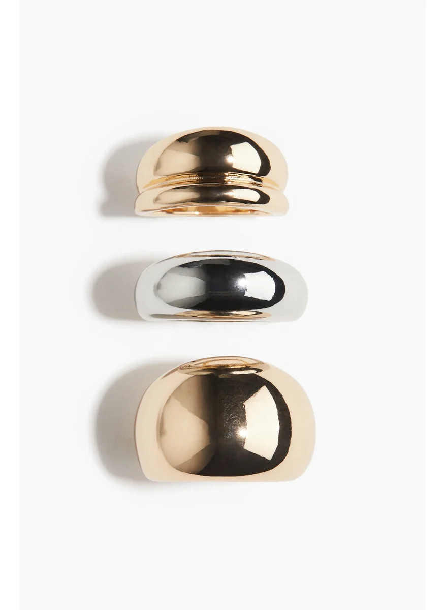 H&M 3-Pack Chunky Rings