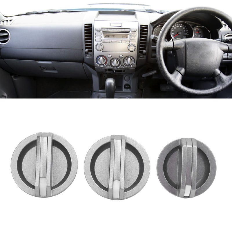 3pcs AC Control Knobs UB9B-61-195 Air Conditioner Heater Fan Control Knob Switch for BT-50 2006-2011 - Image 1