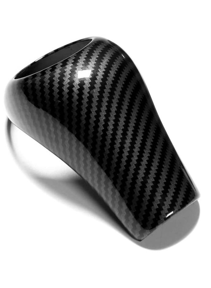Carbon Fiber Car Gear Shift Knob Cover Sticker Interior Trim for Mercedes Benz W204 W212 A G E C Class CLS Accessories 1 Piece (Black) - Image 4