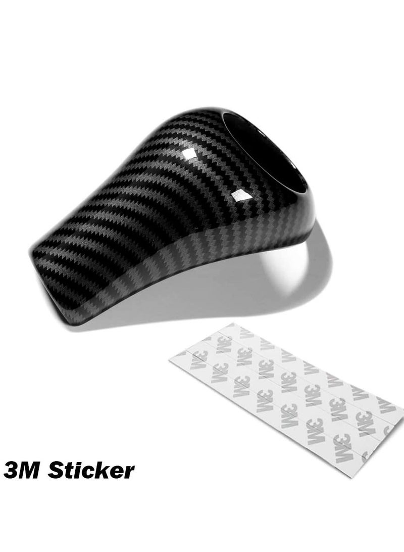 Carbon Fiber Car Gear Shift Knob Cover Sticker Interior Trim for Mercedes Benz W204 W212 A G E C Class CLS Accessories 1 Piece (Black) - Image 5