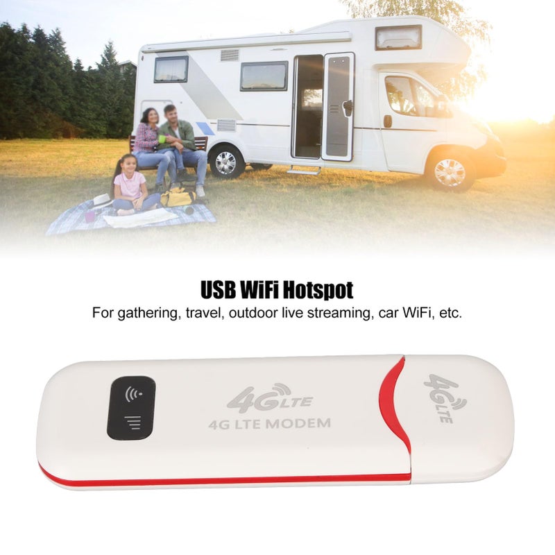 Estink 4G LTE USB Modem, Portable Router With SIM Card Slot, High Speed 300Mbps Travel Hotspot Mini Router, Unlocked Dongle, Up to 10 Users - Image 3