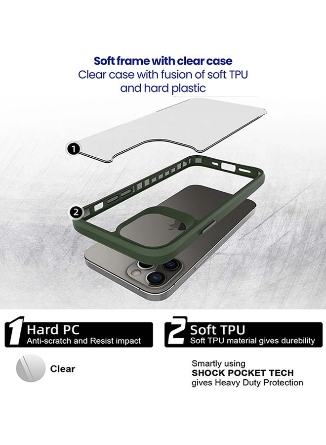 Theodor Protective Hybrid Case Cover For Apple Iphone 12 PRO 6.1 Green - Image 3