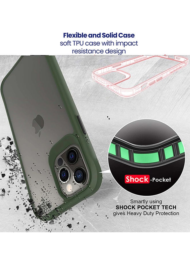 Theodor Protective Hybrid Case Cover For Apple Iphone 12 PRO 6.1 Green - Image 5