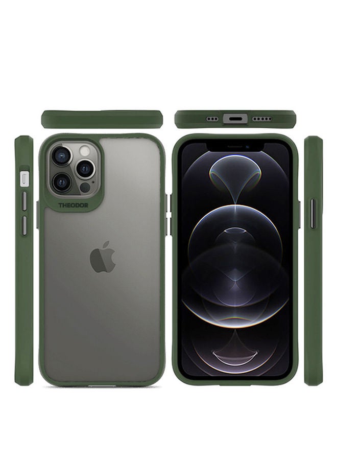 Theodor Protective Hybrid Case Cover For Apple Iphone 12 PRO 6.1 Green - Image 2