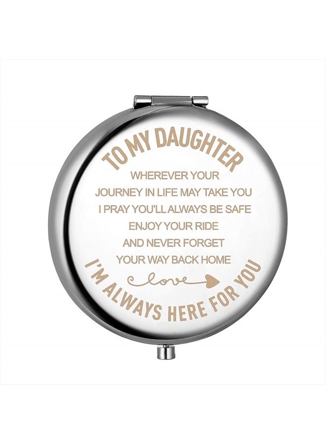 sedmart Daughter Gifts from Mom and Dad,Christmas Birthday Gift for Daughter Adult or Girls,Mother Daughter Gifts Compact Mirror - Image 1