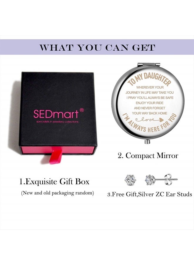 sedmart Daughter Gifts from Mom and Dad,Christmas Birthday Gift for Daughter Adult or Girls,Mother Daughter Gifts Compact Mirror - Image 5