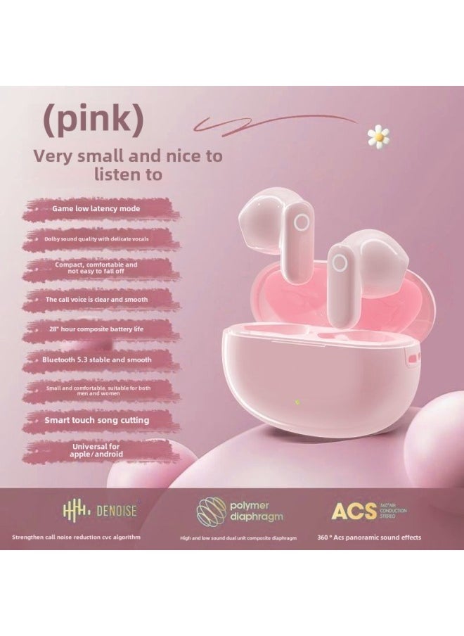 Generic - NE-105 Wireless Bluetooth Headset TWS Binaural Real Wireless In-ear Stereo Digital Display Endurance-color:Powder (batch Order)-type:NE-105 - Image 1