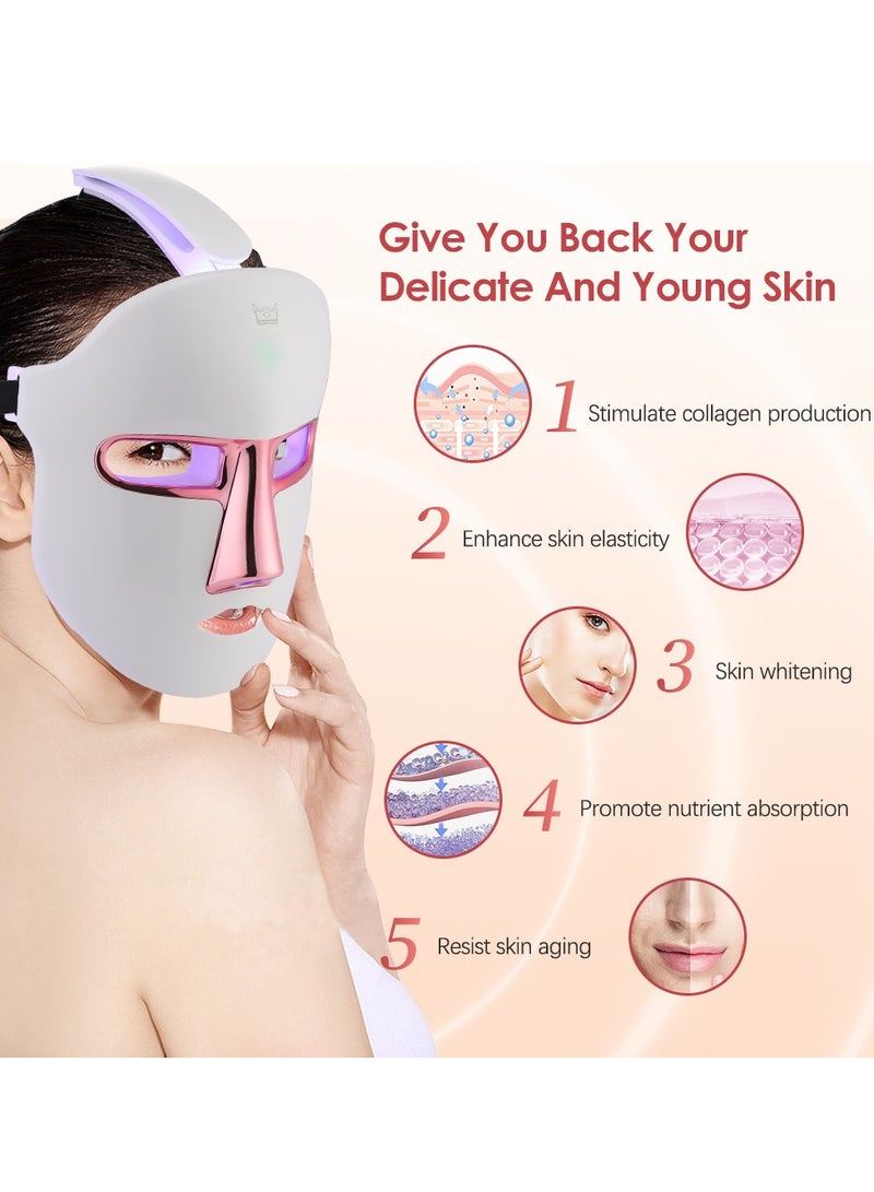 Loquat Photon skin rejuvenation beauty mask LED seven-color light facial beauty instrument, same style as beauty salon, reusable - Image 4