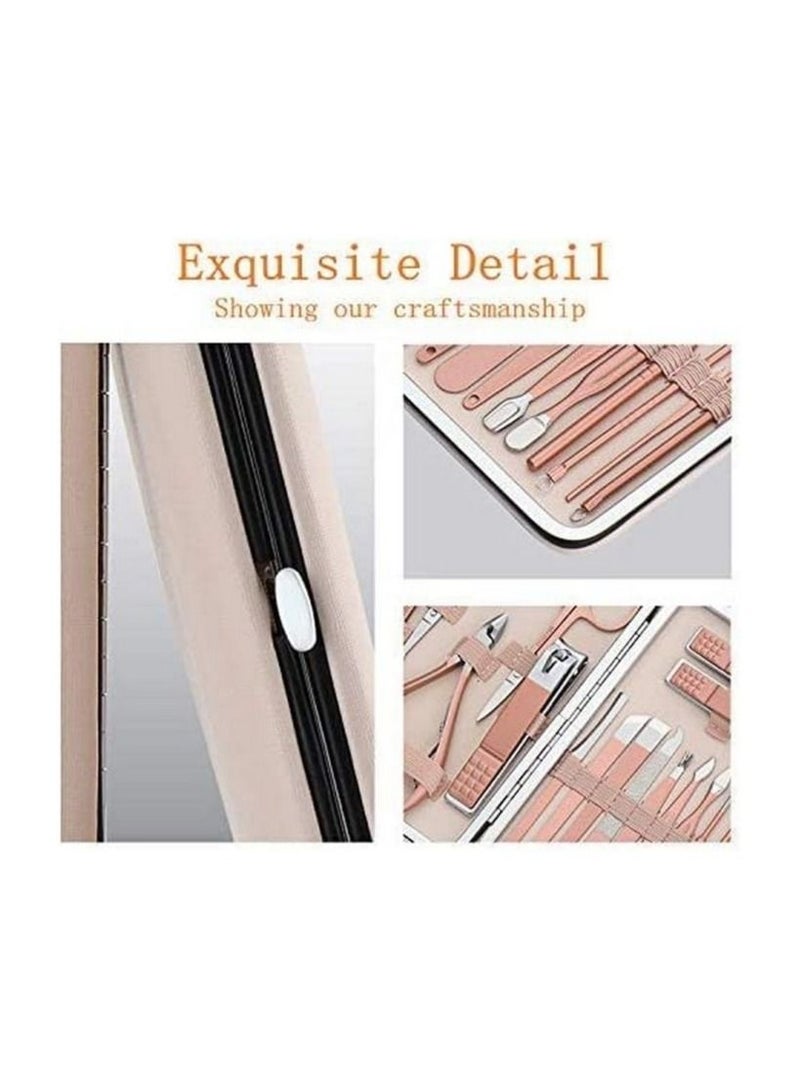بلومنغ تايم Rose Gold Elegance مجموعة أدوات المانيكير والباديكير الاحترافية الكاملة المكونة من 18 قطعة - Image 5